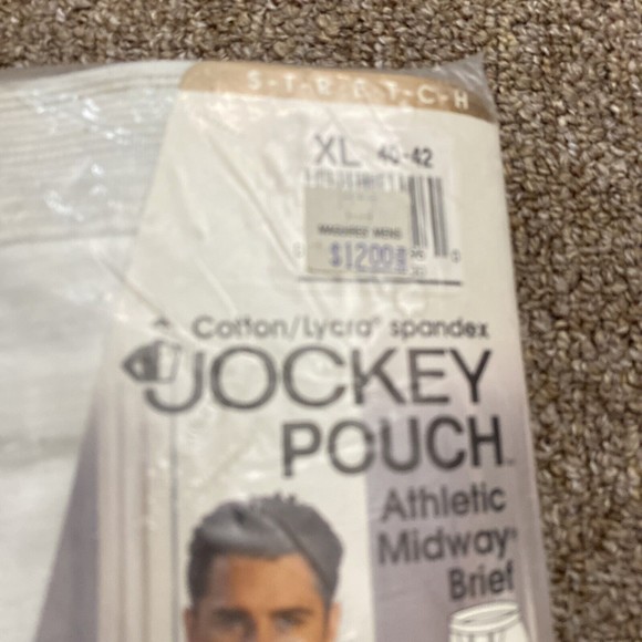 Vintage Jockey Pouch Athletic Midway Brief 1 Pack 1993 NOS Sz XL 40-42 Made USA - Picture 2 of 4